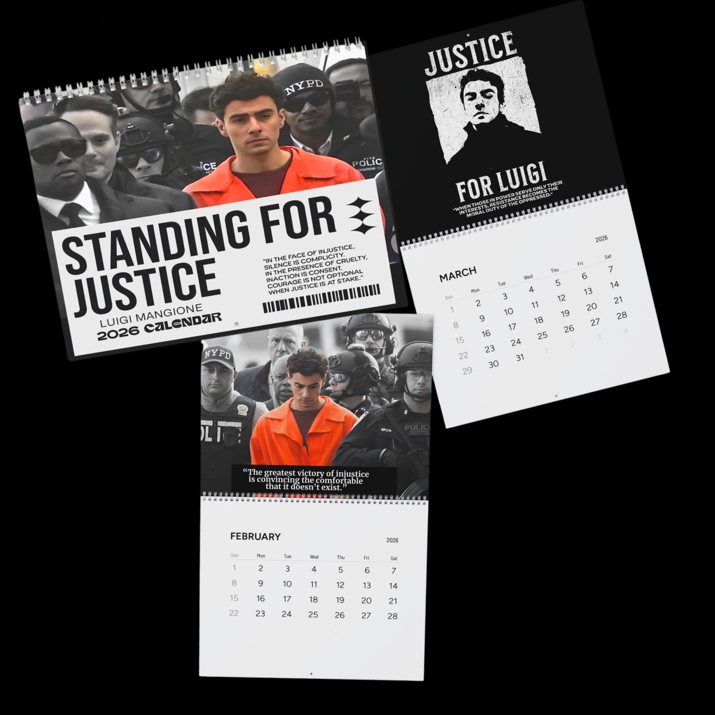 2026 Luigi Mangione Calendar