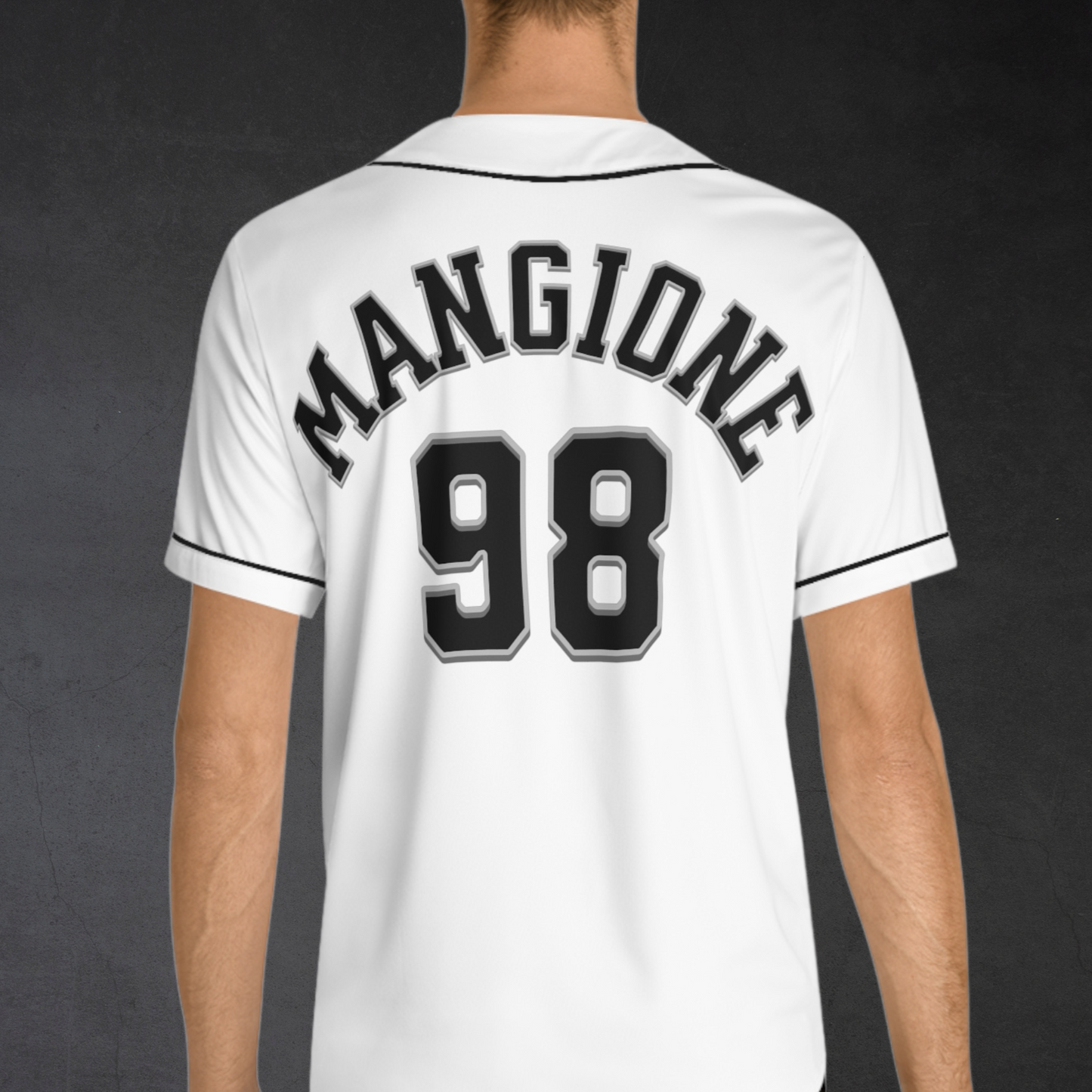 Maglia da baseball Luigi Mangione - Bianca