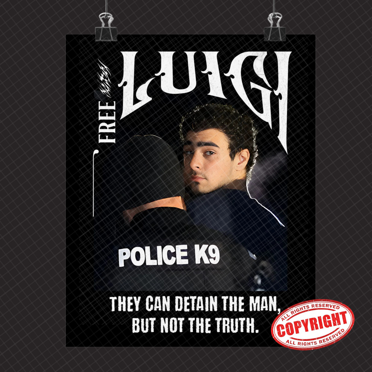 Affiche de Luigi Mangione