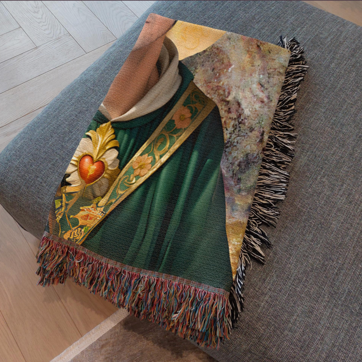 Saint Luigi Blanket - Woven Fringe Blanket