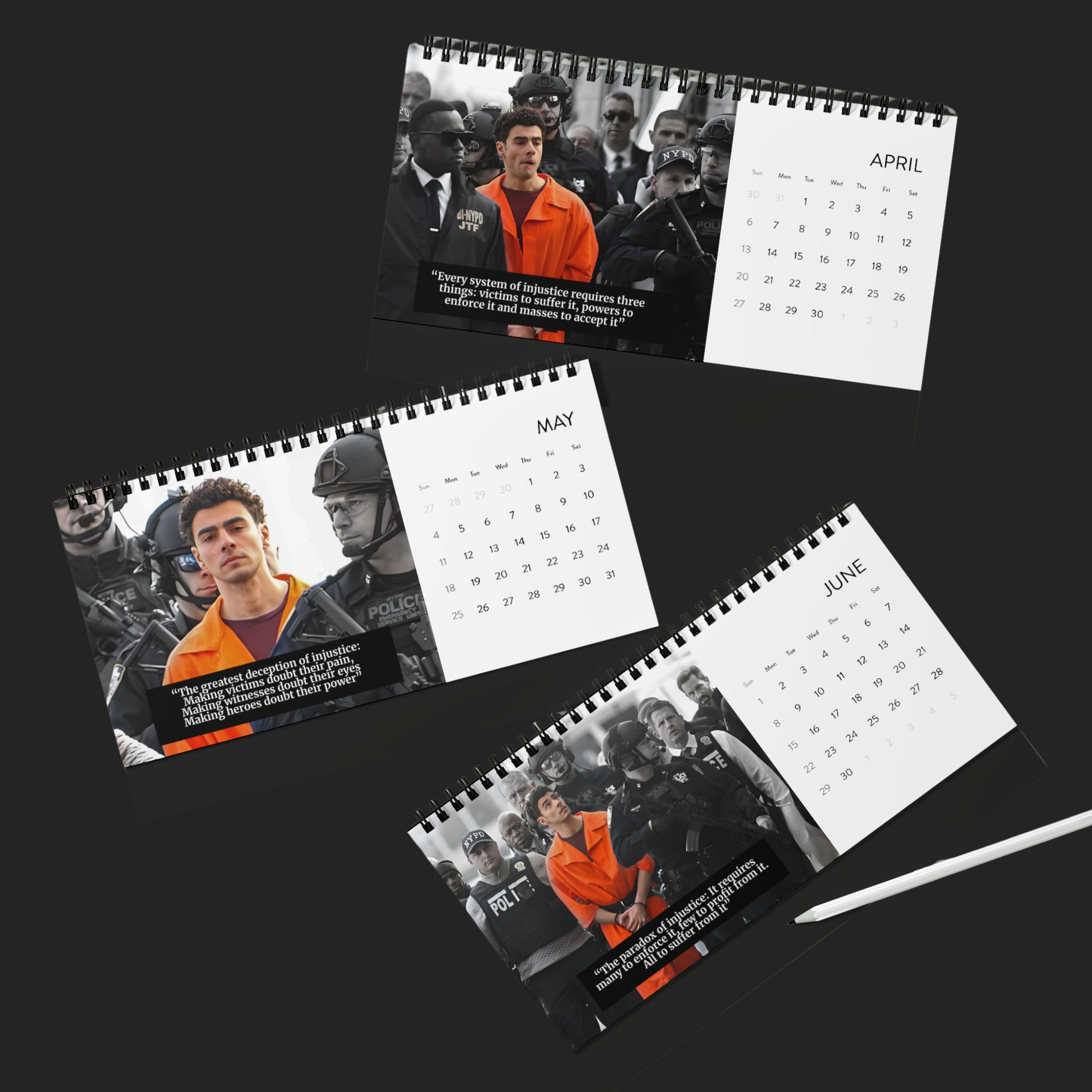 Calendario Luigi Mangione 2026