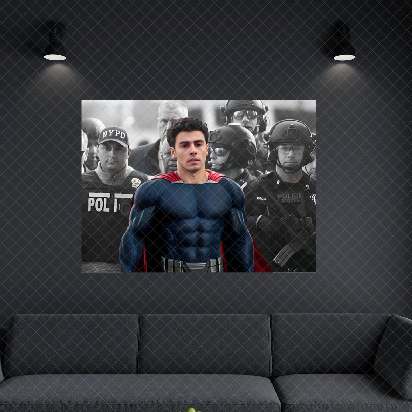 Luigi Mangione Superhero Poster