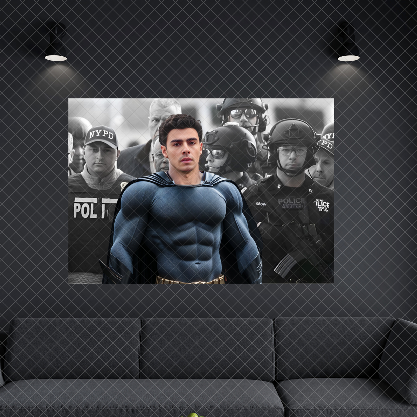 Luigi Mangione Superhero Poster