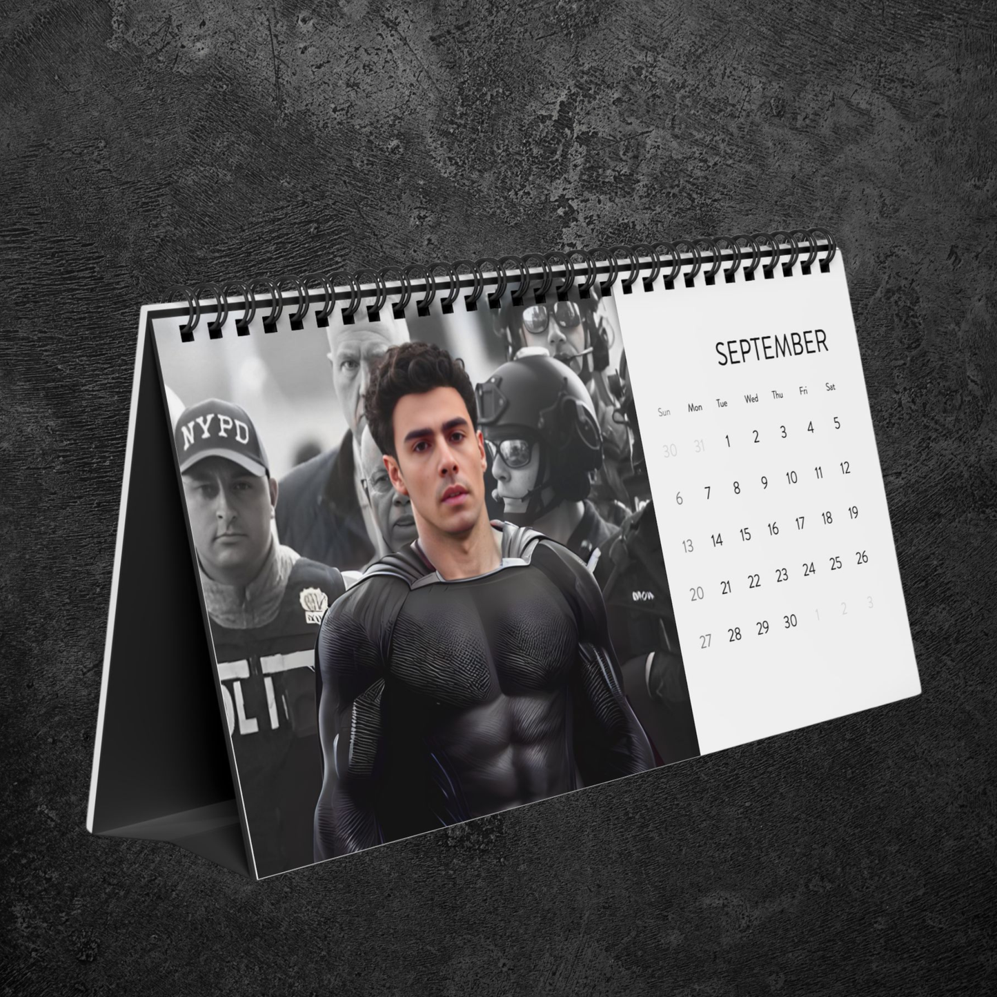 Calendario de escritorio Luigi Mangione 2025