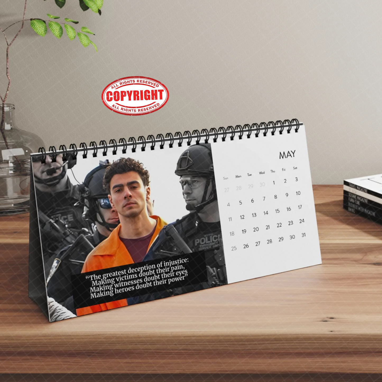 Calendario Luigi Mangione 2026
