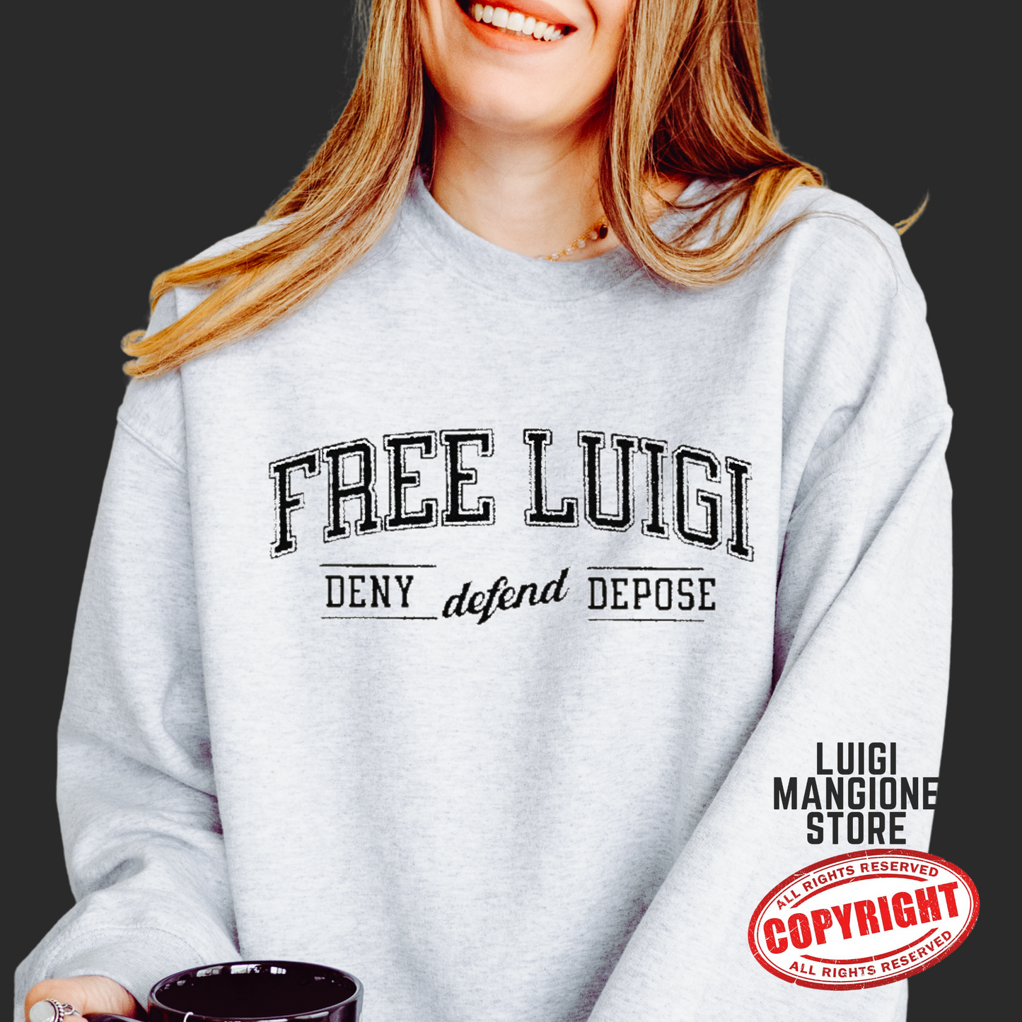 Luigi Mangione Embroidered Sweatshirt