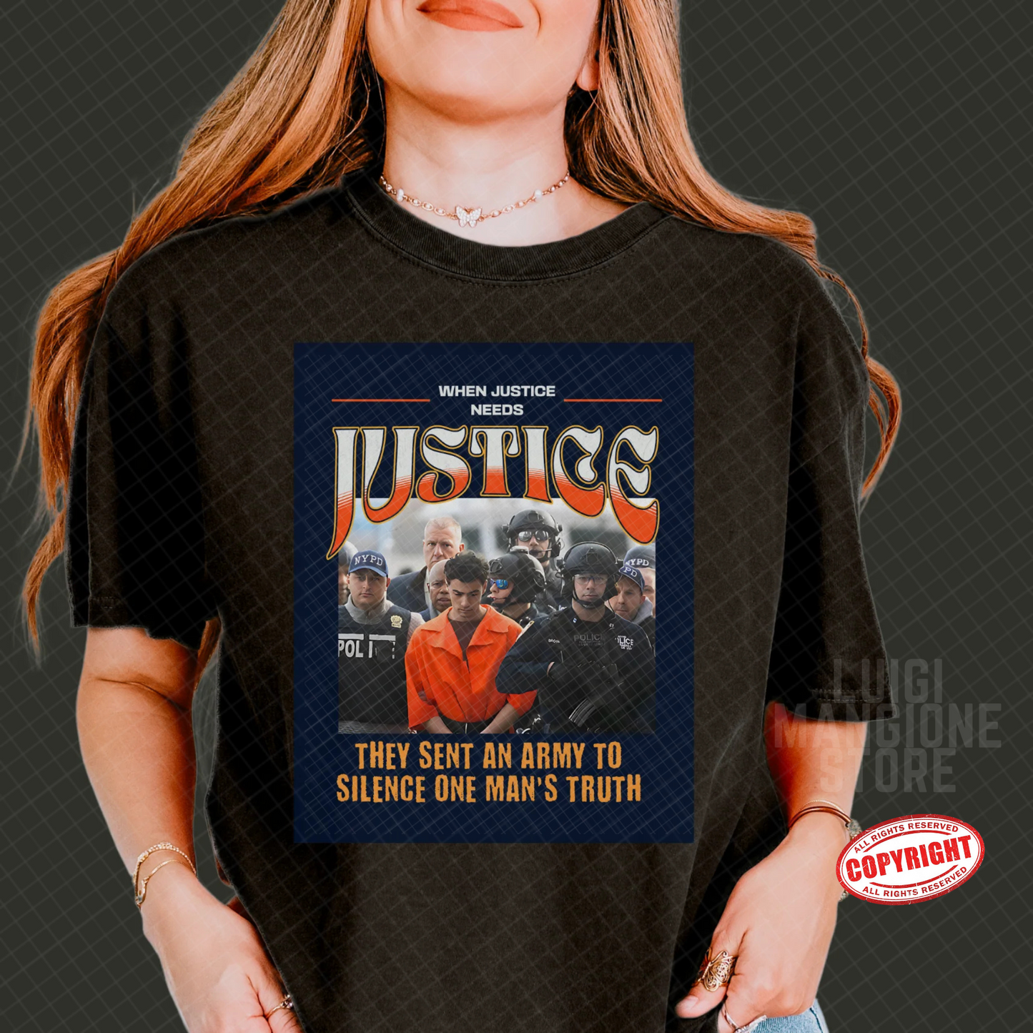 T-shirt Luigi Mangione - T-shirt unisex Premium Comfort Colors