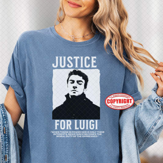 T-shirt Luigi Mangione - T-shirt unisex Premium Comfort Colors