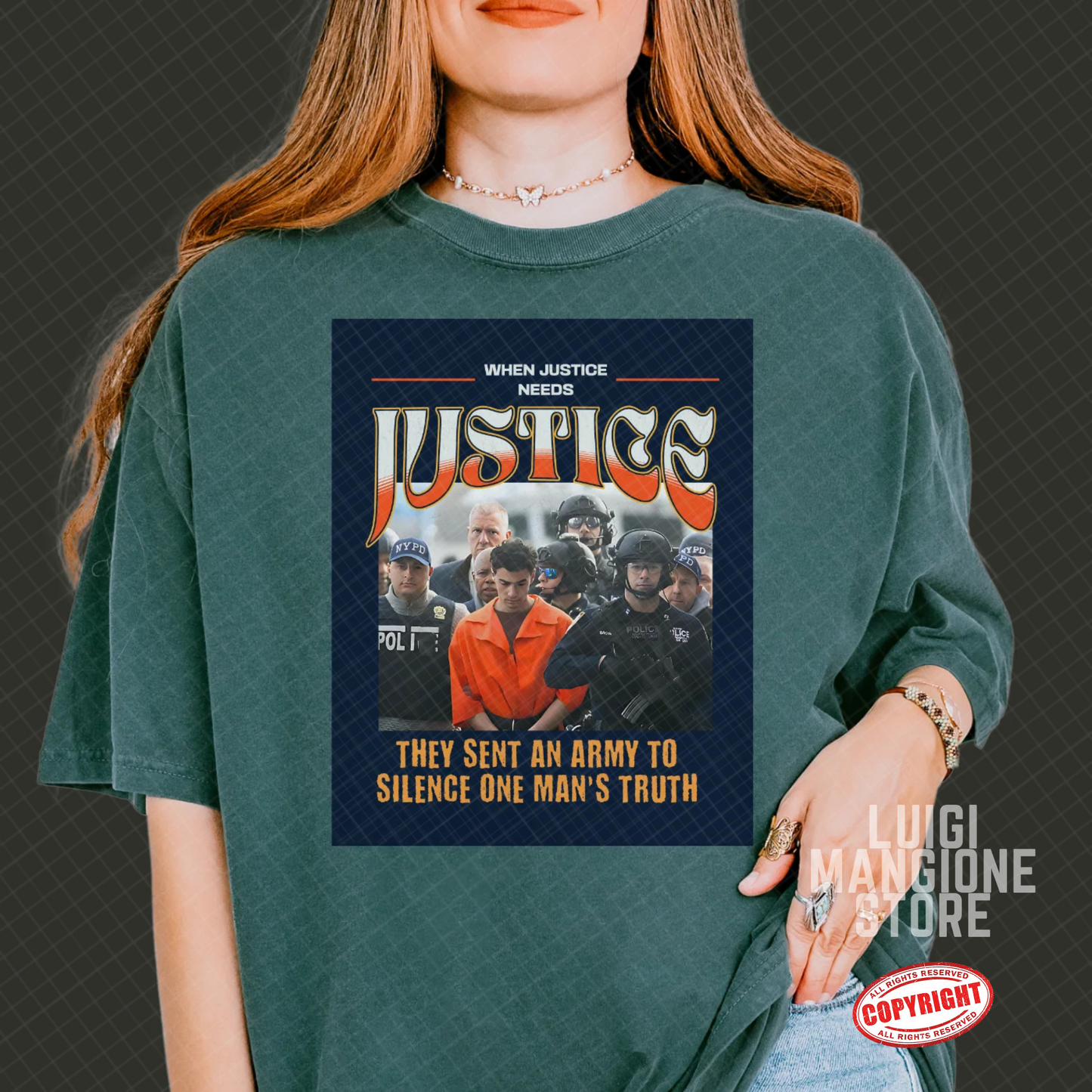 T-shirt Luigi Mangione - T-shirt unisex Premium Comfort Colors