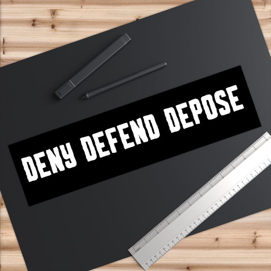 Adesivo per paraurti Deny Defend Depose