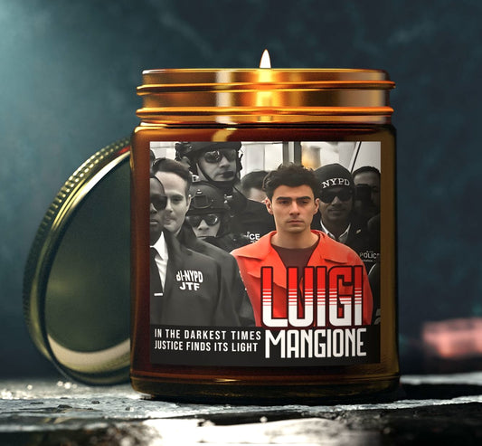 Luigi Mangione Candle - Scented Soy Coconut Candle