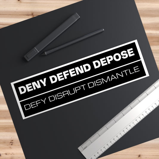 Adesivo per paraurti Deny Defend Depose