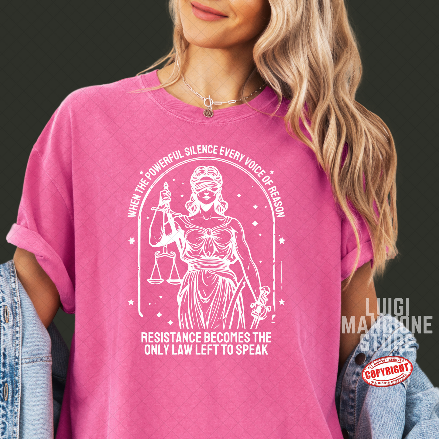 Lady Justice T-shirt - Premium Comfort Colors Unisex T-shirt