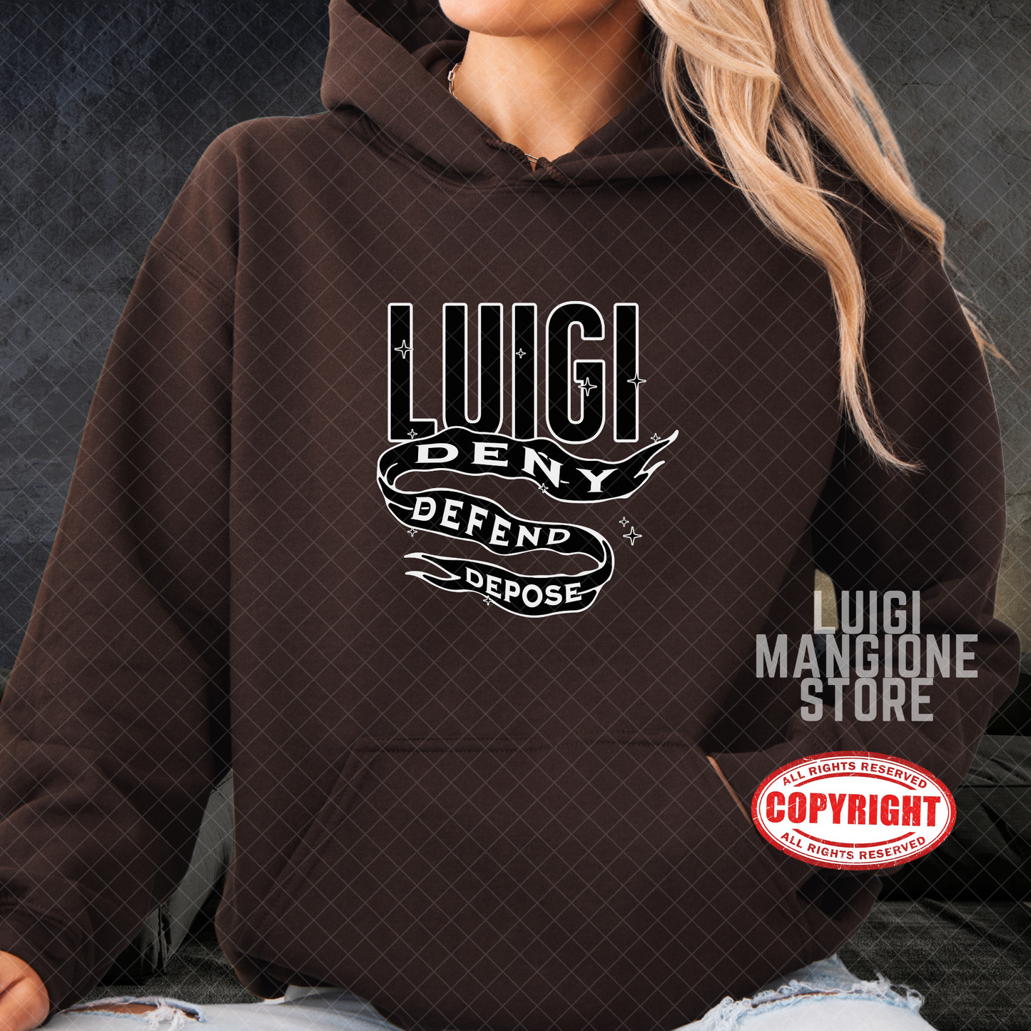 Felpa con cappuccio Luigi Mangione