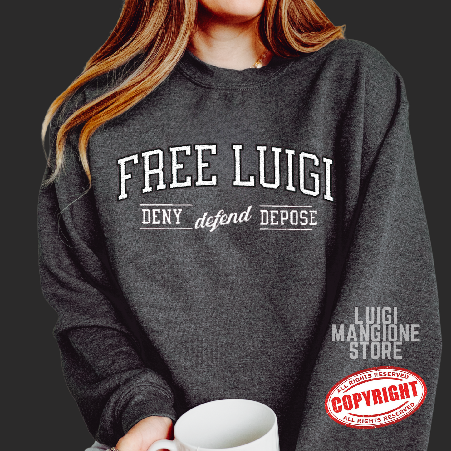 Luigi Mangione Embroidered Sweatshirt