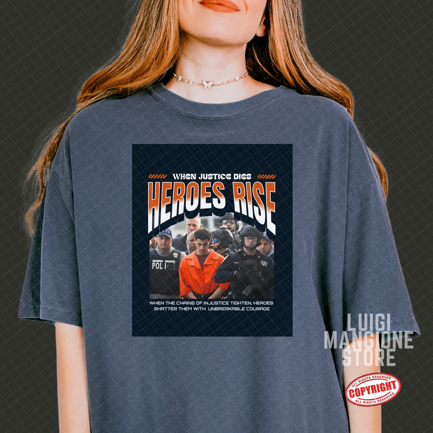 T-shirt Luigi Mangione - T-shirt unisex Premium Comfort Colors