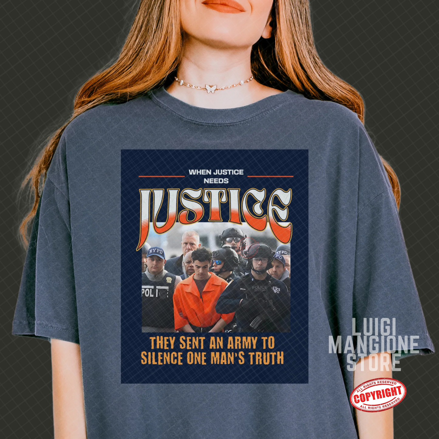 T-shirt Luigi Mangione - T-shirt unisex Premium Comfort Colors