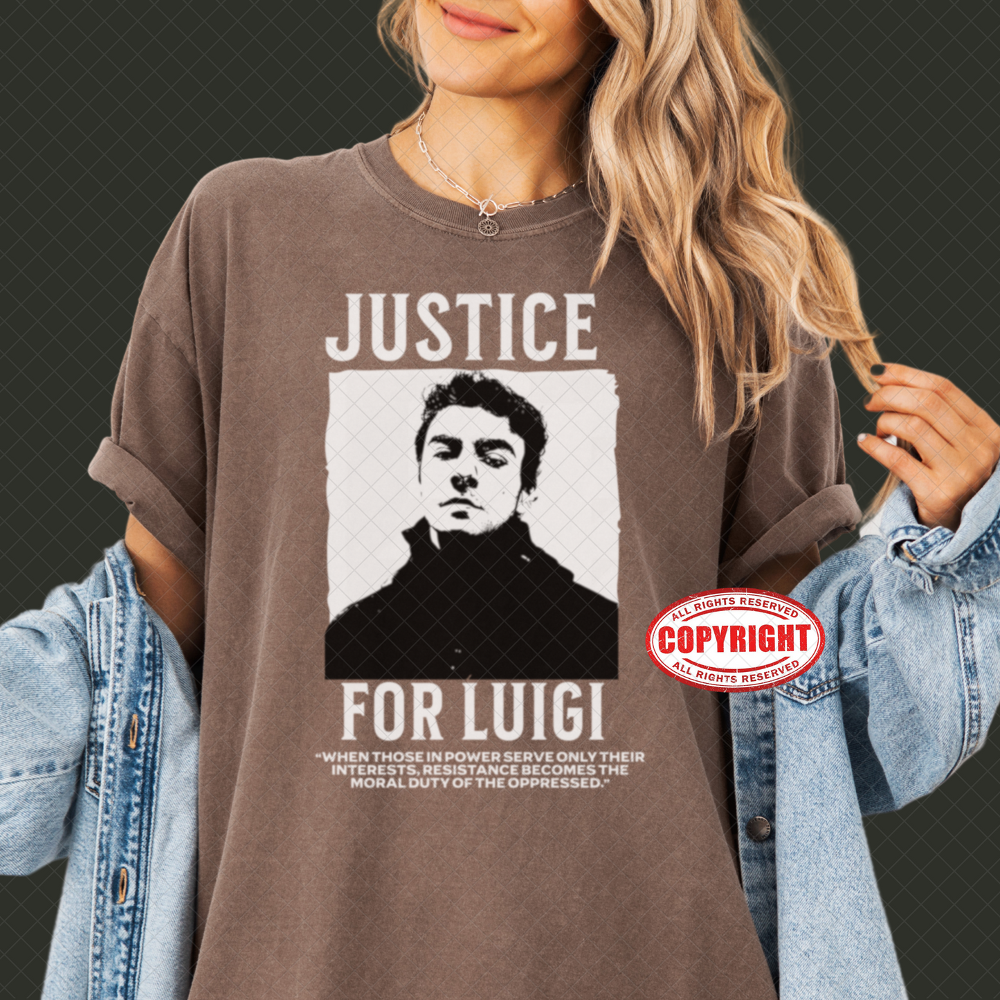 T-shirt Luigi Mangione - T-shirt unisex Premium Comfort Colors