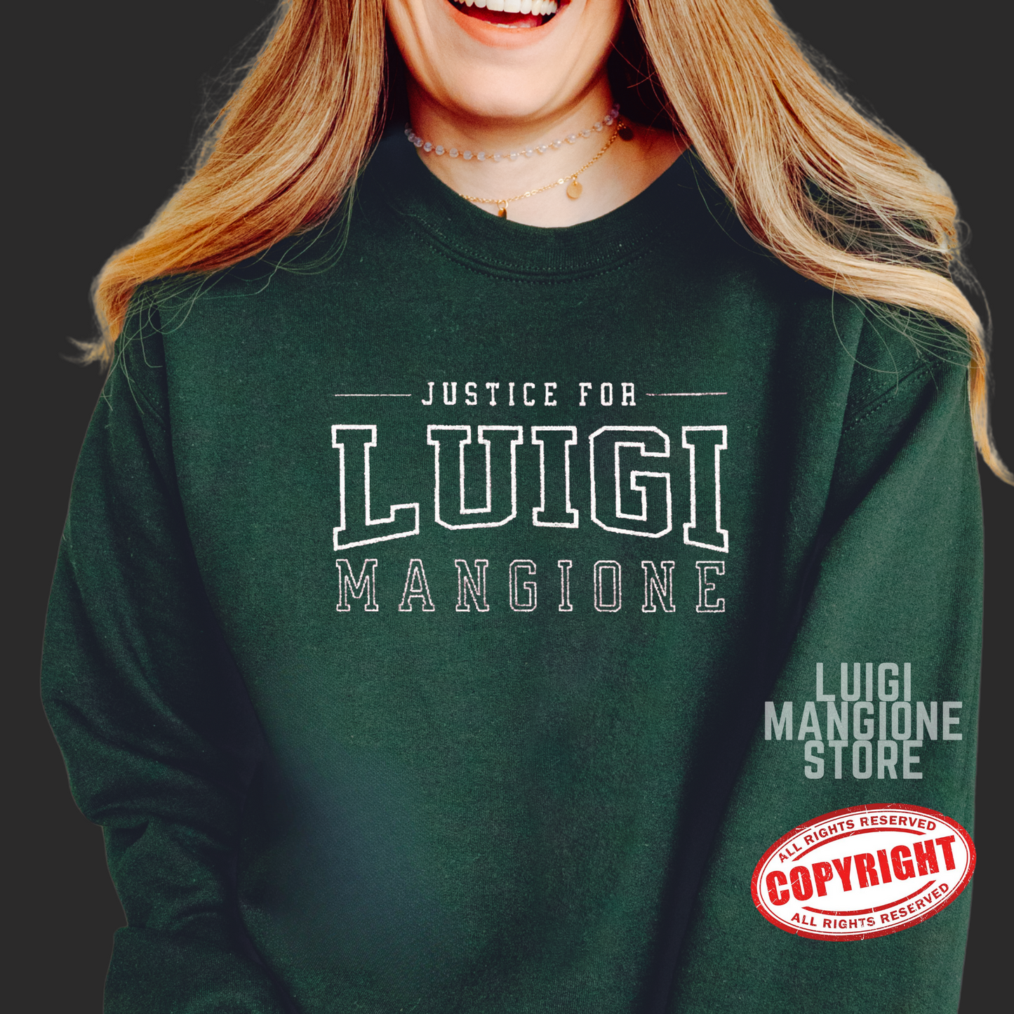Luigi Mangione Embroidered Sweatshirt