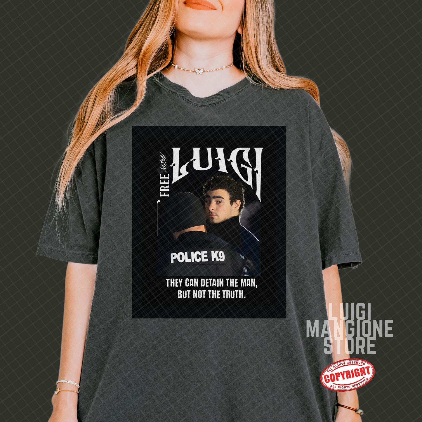 T-shirt Luigi Mangione - T-shirt unisex Premium Comfort Colors