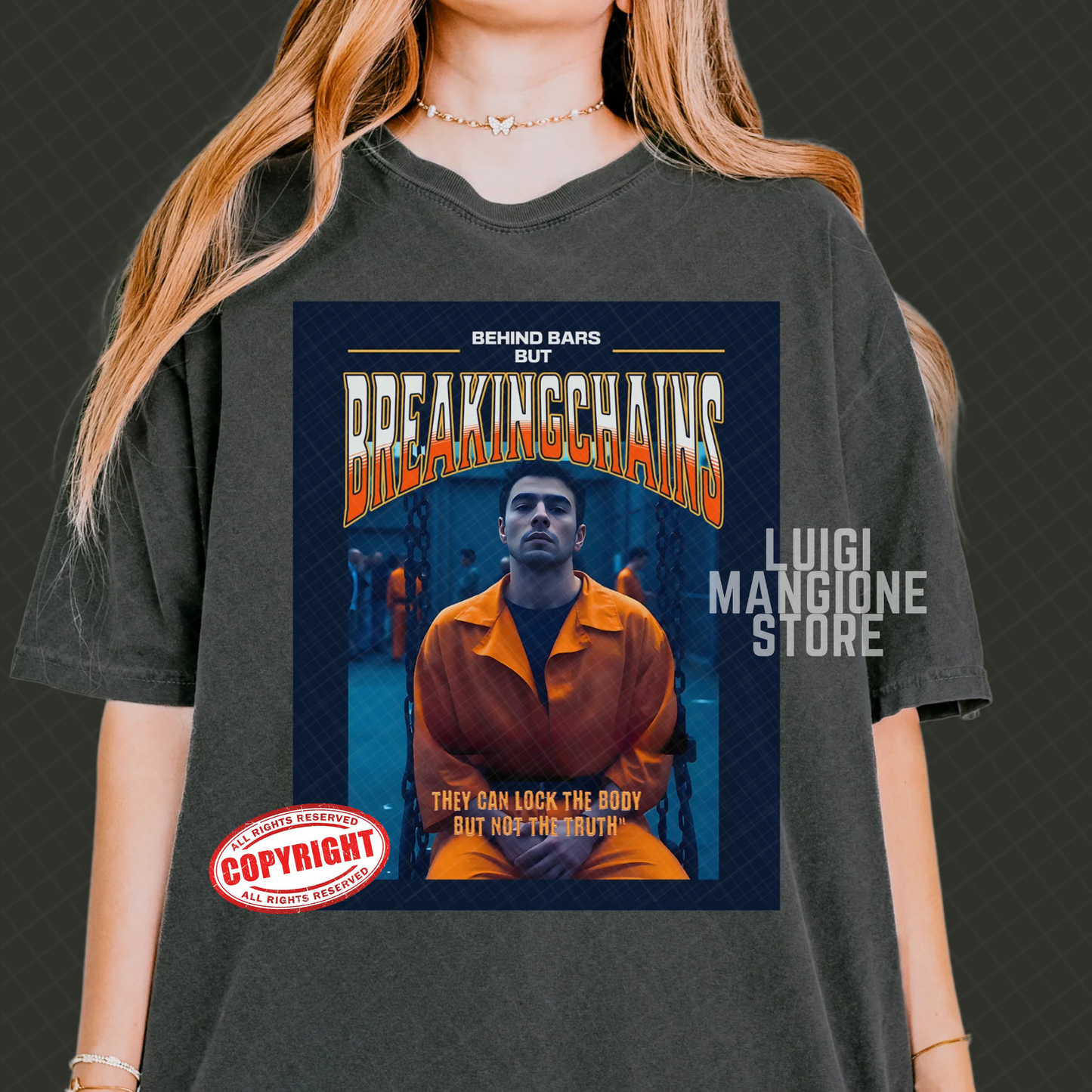 T-shirt Luigi Mangione - T-shirt unisexe Premium Comfort Colors
