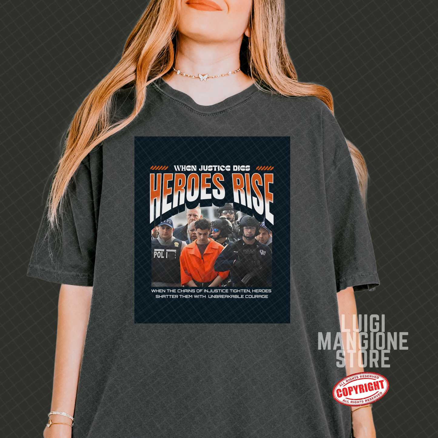 T-shirt Luigi Mangione - T-shirt unisex Premium Comfort Colors
