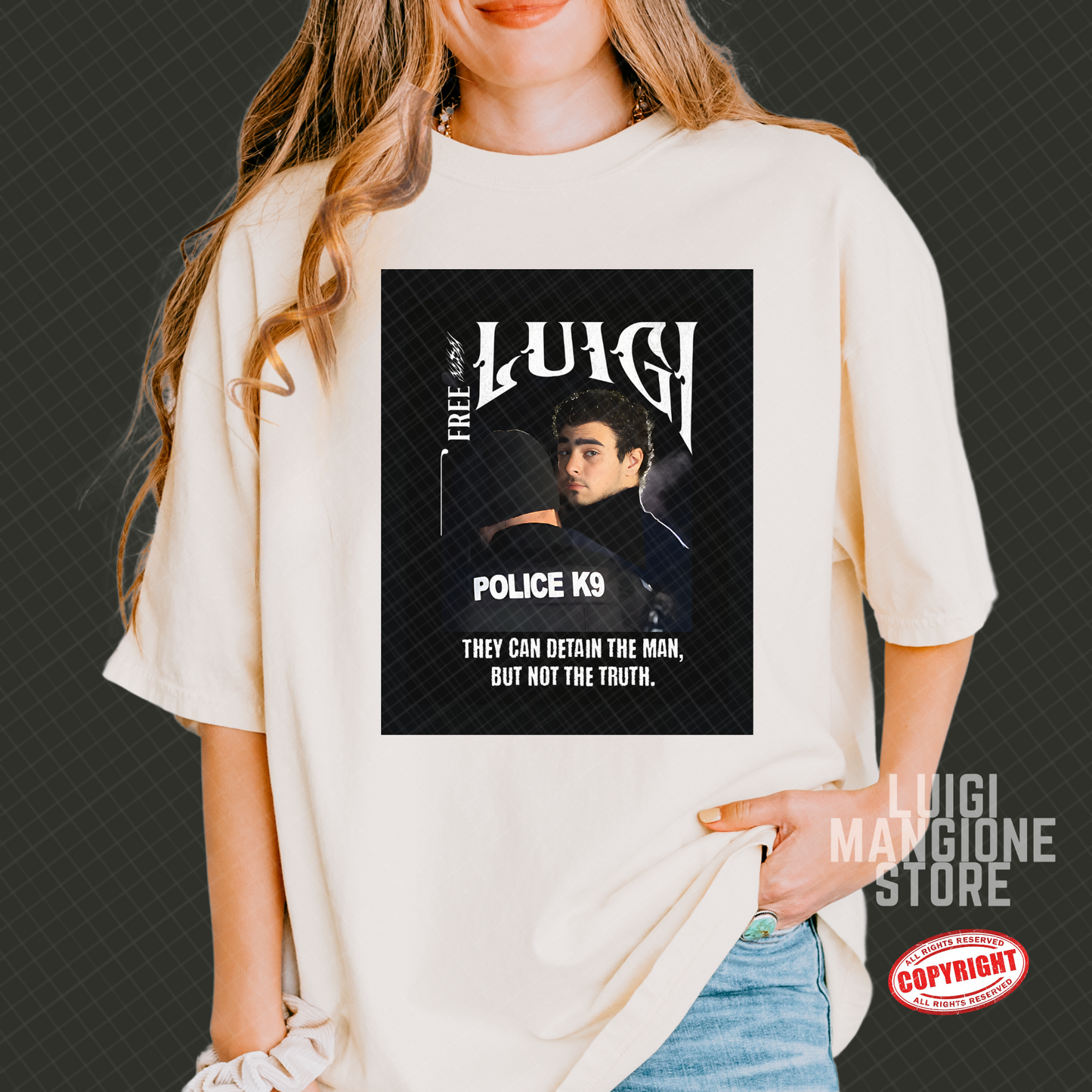 T-shirt Luigi Mangione - T-shirt unisex Premium Comfort Colors