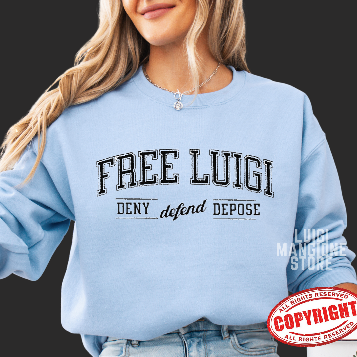Luigi Mangione Embroidered Sweatshirt