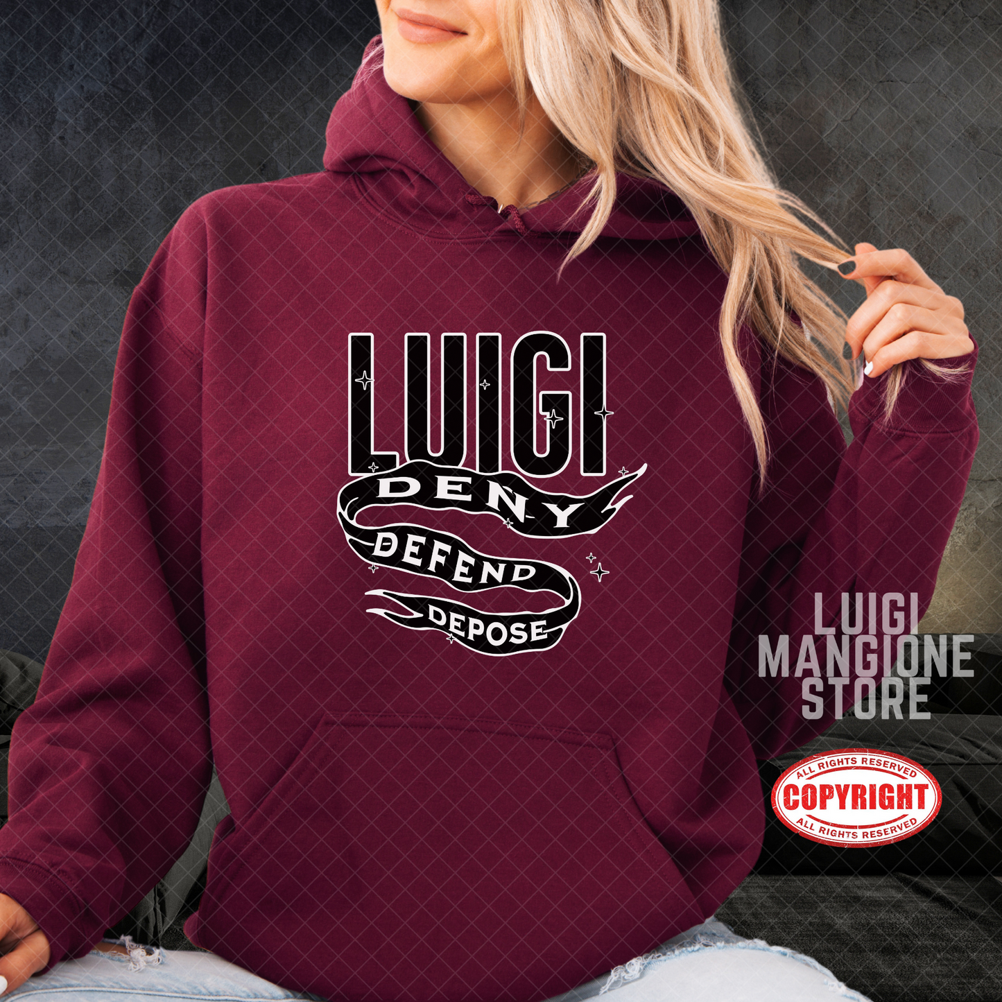 Felpa con cappuccio Luigi Mangione