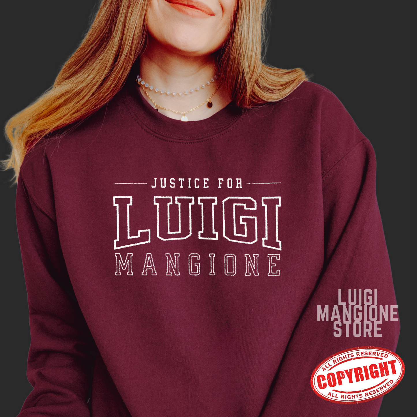 Luigi Mangione Embroidered Sweatshirt