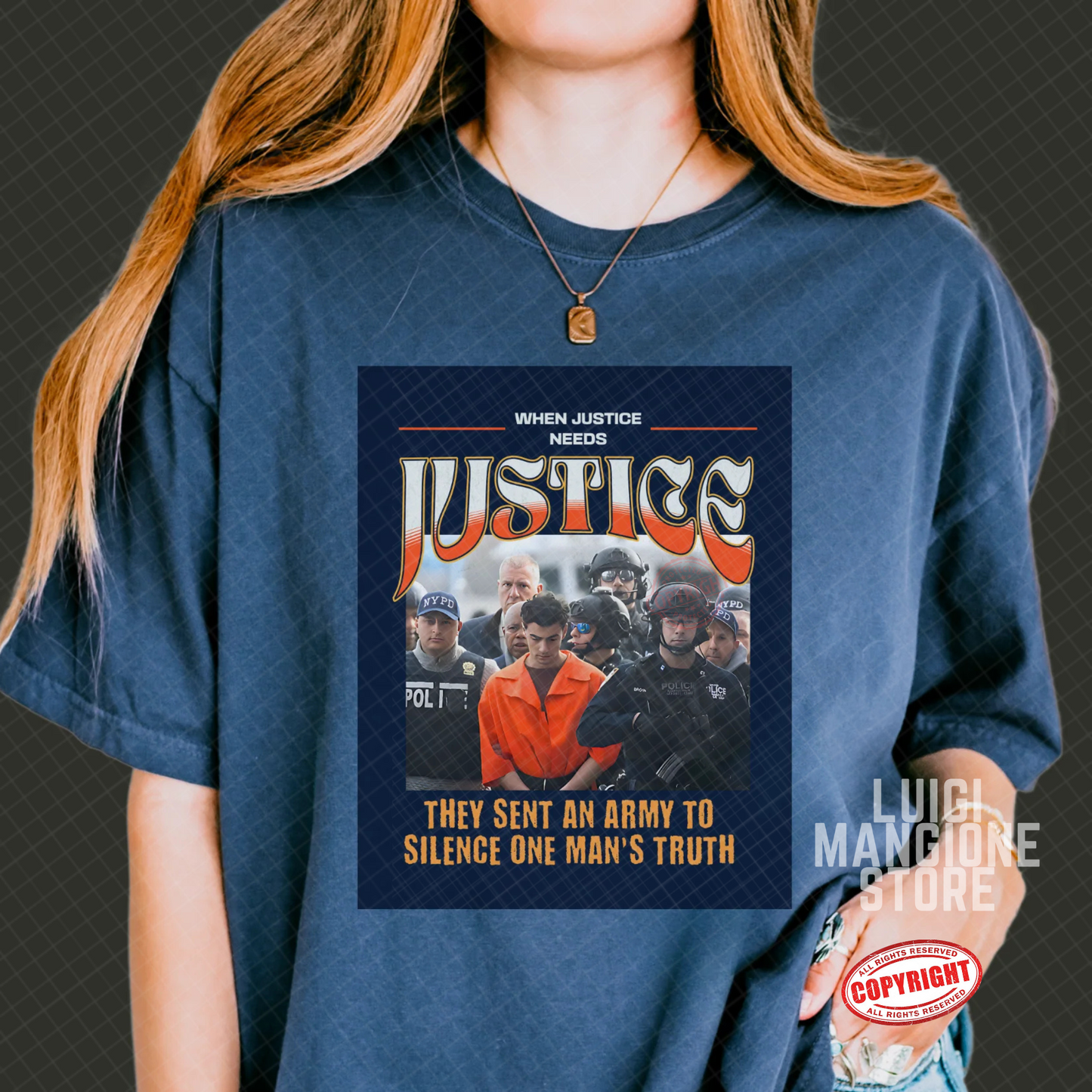 T-shirt Luigi Mangione - T-shirt unisex Premium Comfort Colors