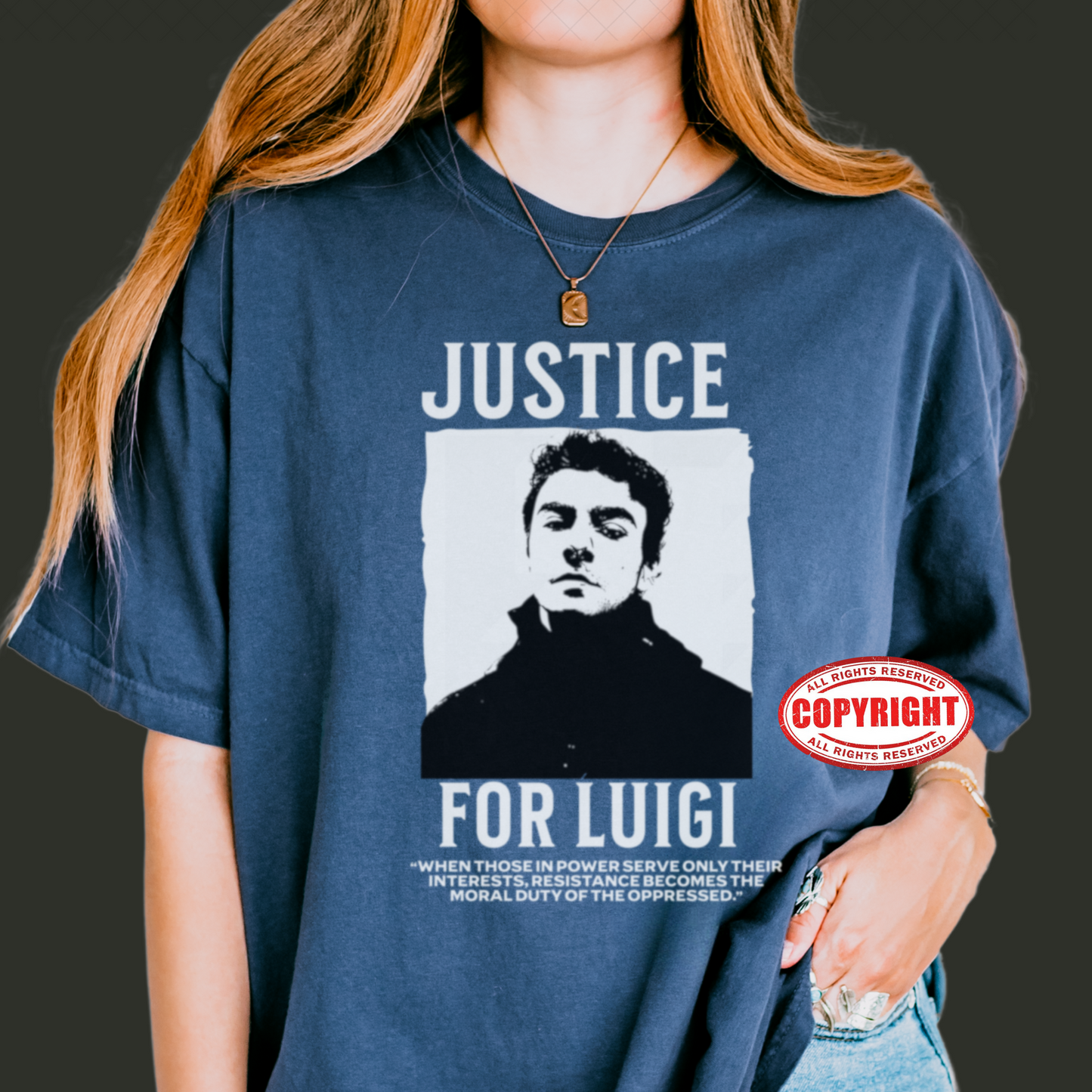 T-shirt Luigi Mangione - T-shirt unisex Premium Comfort Colors