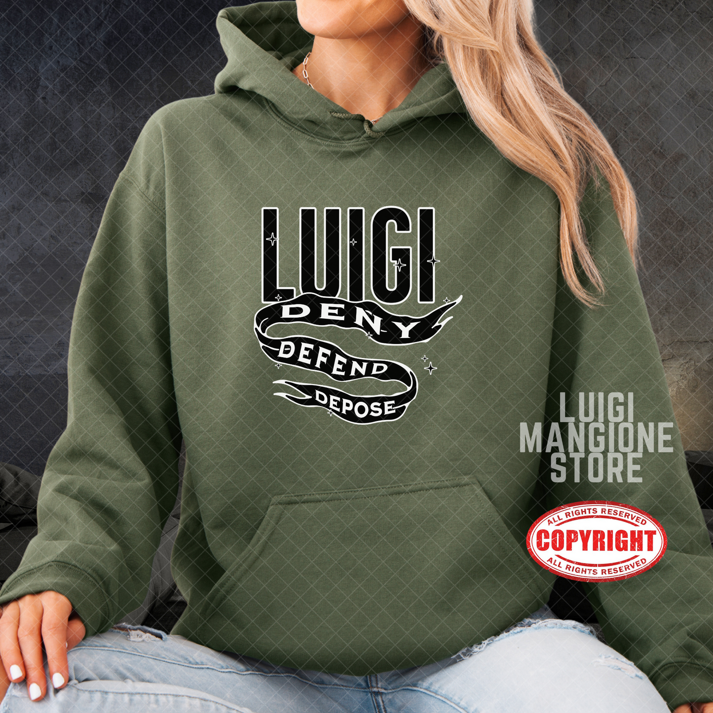 Felpa con cappuccio Luigi Mangione