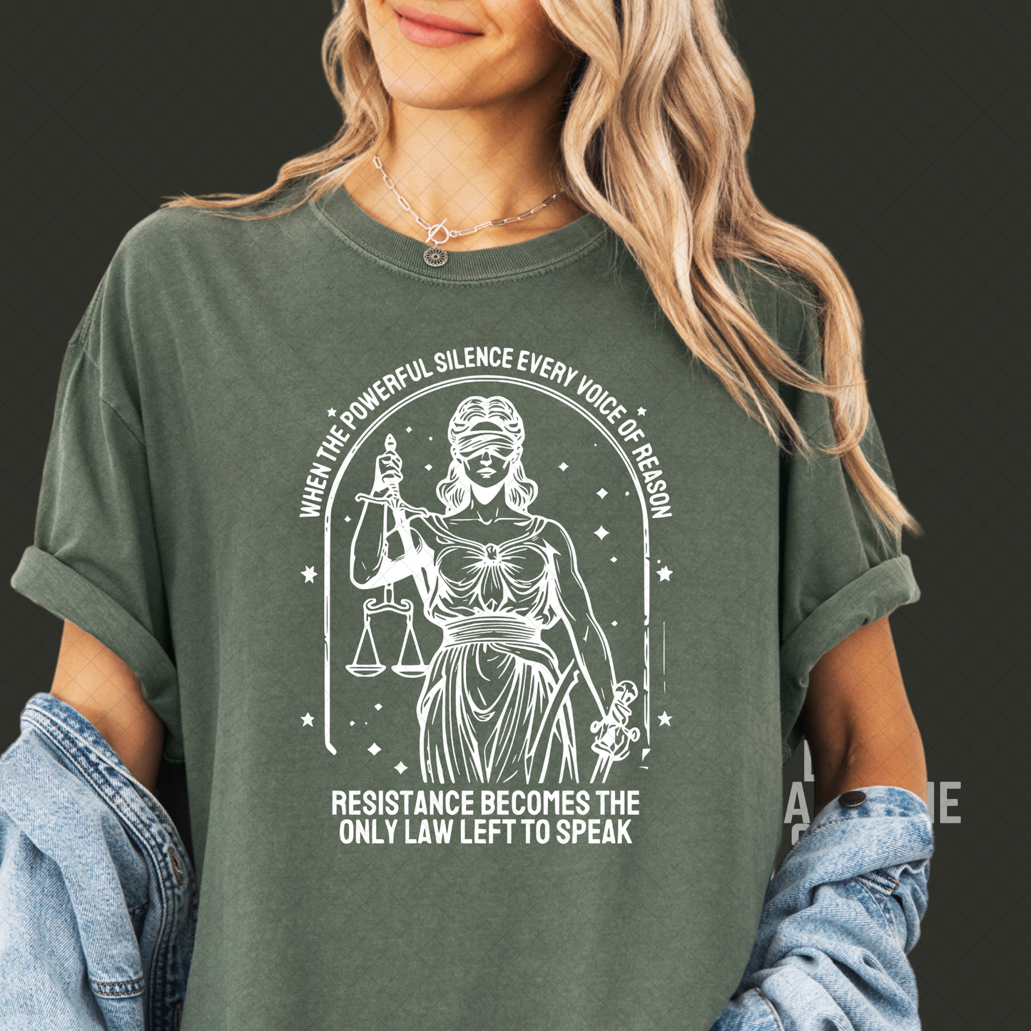 Lady Justice T-shirt - Premium Comfort Colors Unisex T-shirt