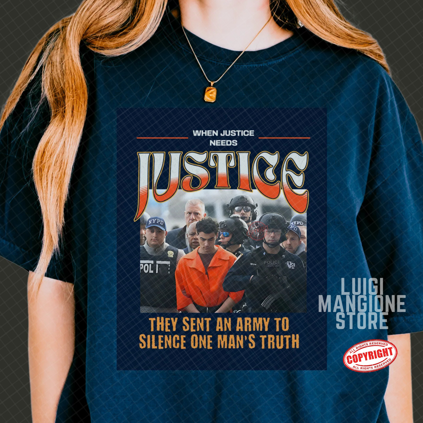 T-shirt Luigi Mangione - T-shirt unisex Premium Comfort Colors