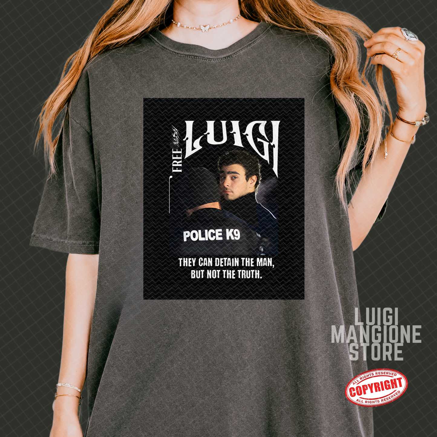 T-shirt Luigi Mangione - T-shirt unisex Premium Comfort Colors