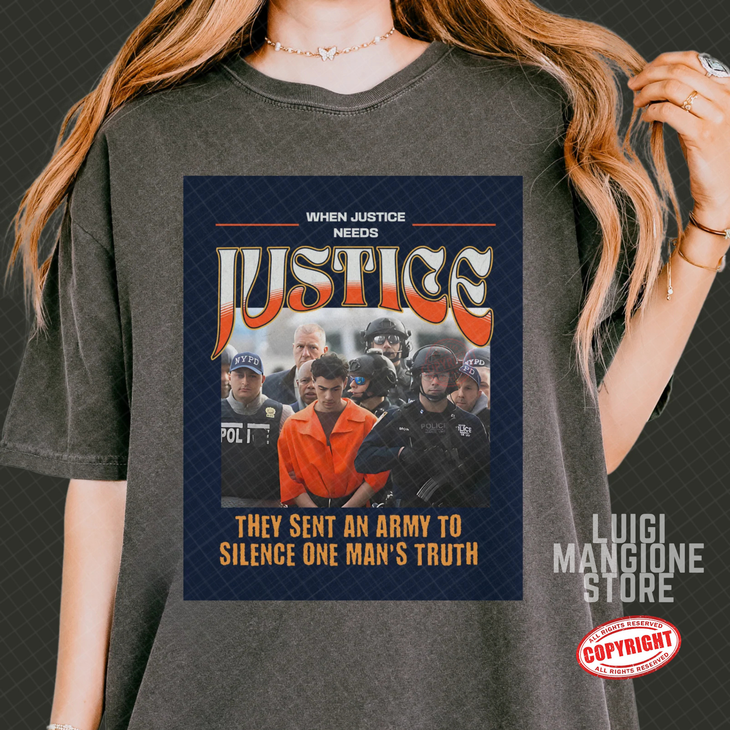 T-shirt Luigi Mangione - T-shirt unisex Premium Comfort Colors