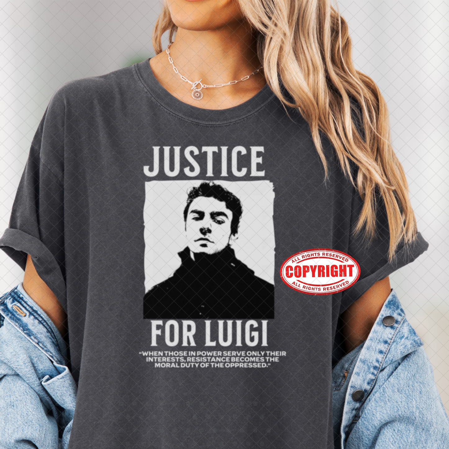 T-shirt Luigi Mangione - T-shirt unisex Premium Comfort Colors