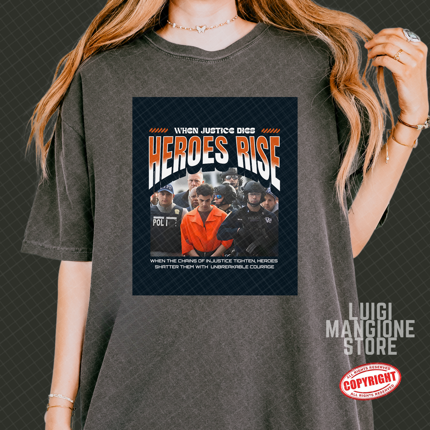T-shirt Luigi Mangione - T-shirt unisex Premium Comfort Colors