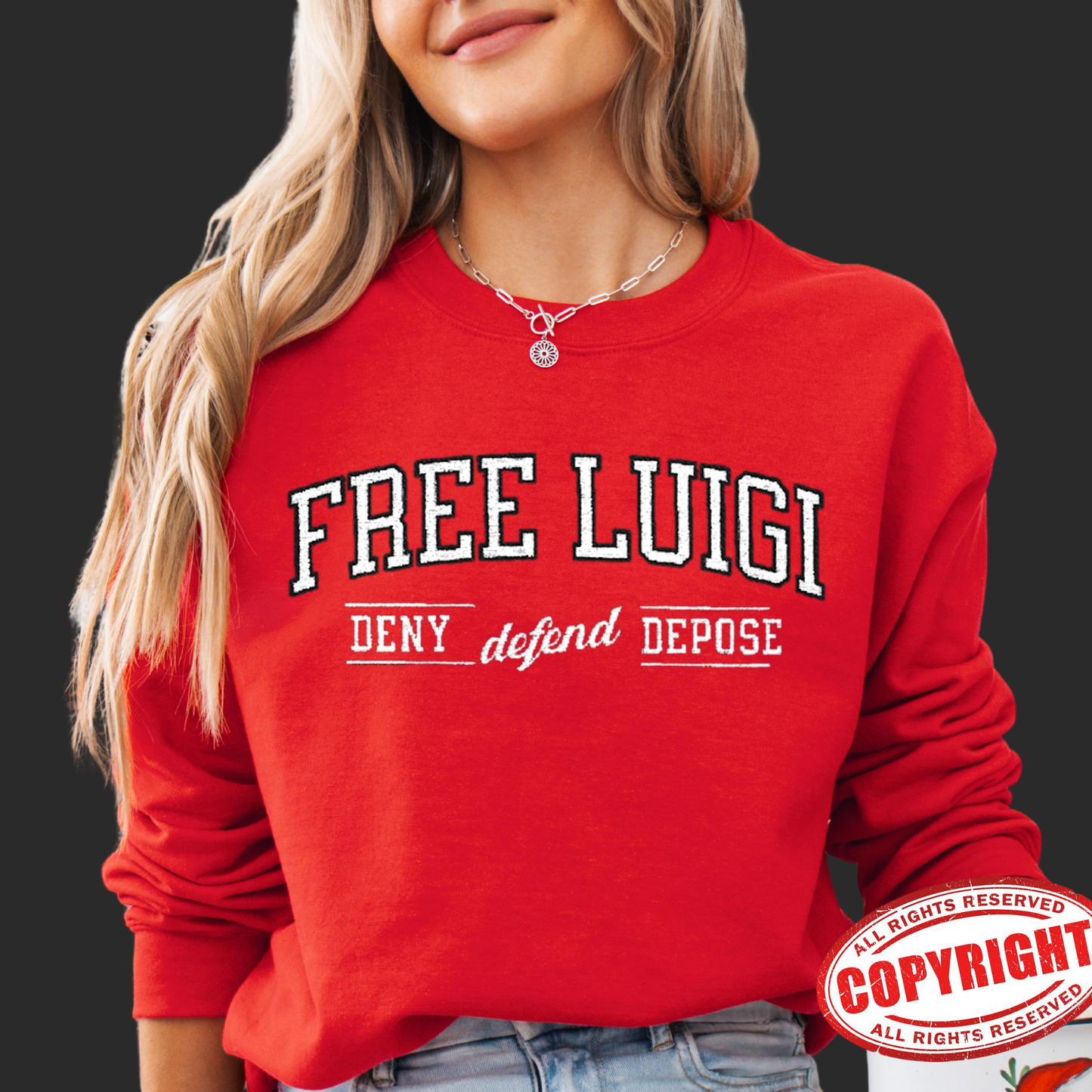 Luigi Mangione Embroidered Sweatshirt
