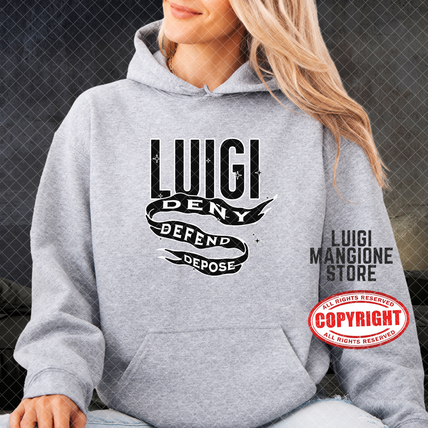Felpa con cappuccio Luigi Mangione