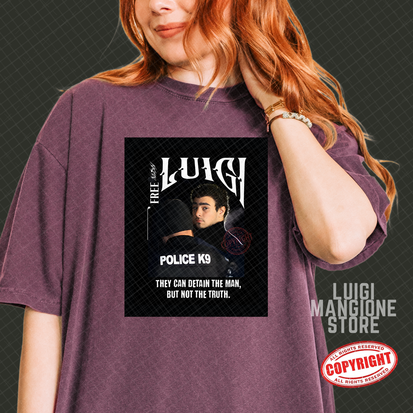 T-shirt Luigi Mangione - T-shirt unisex Premium Comfort Colors