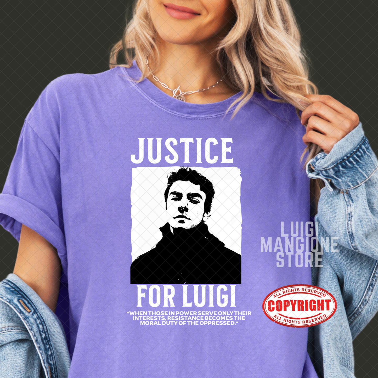T-shirt Luigi Mangione - T-shirt unisex Premium Comfort Colors