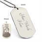 Collana con targhetta per cani incisa Luigi Mangione