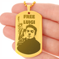 Collana con targhetta per cani incisa Luigi Mangione