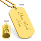 Collana con targhetta per cani incisa Luigi Mangione