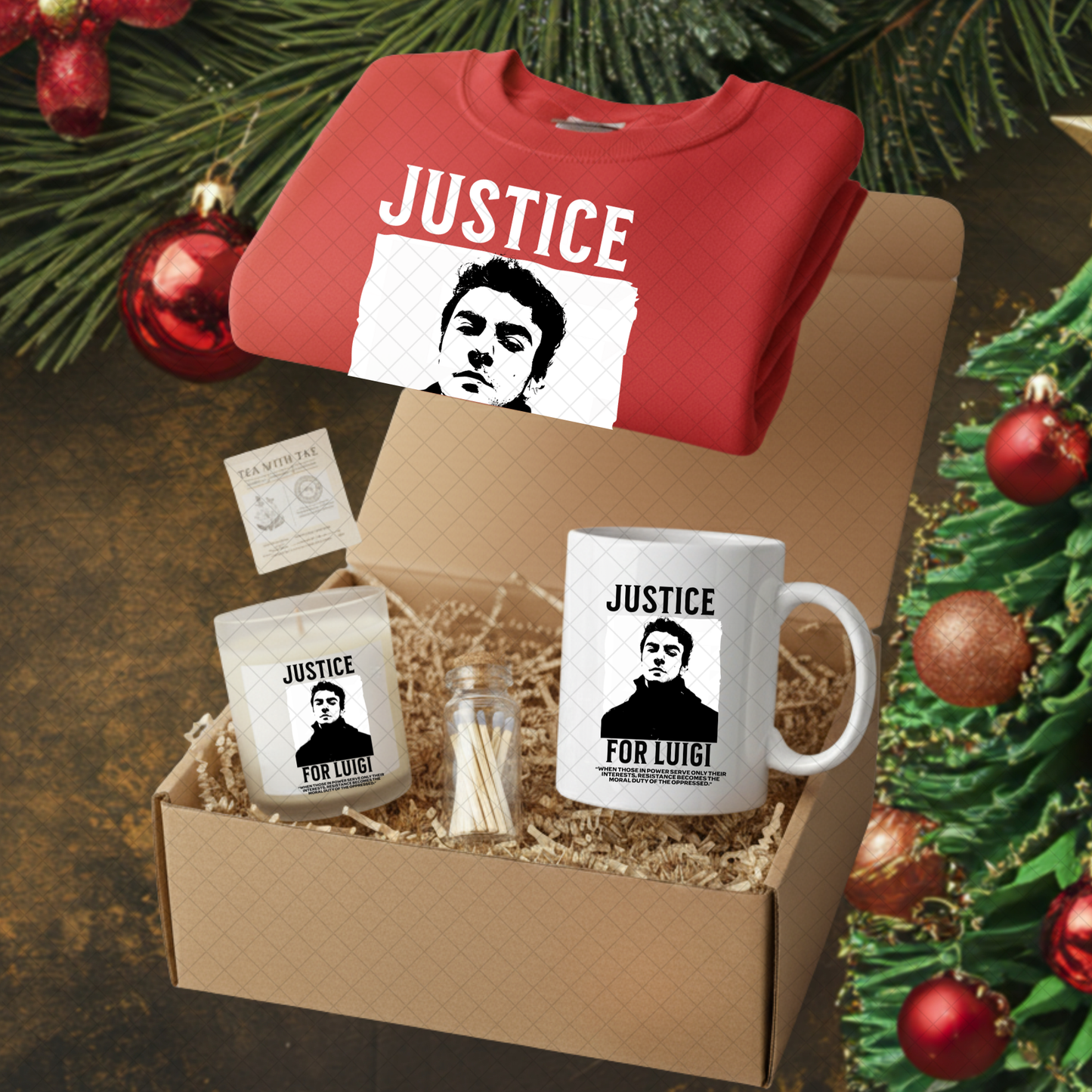 Luigi Mangione Sweatshirt & Mug Gift Set