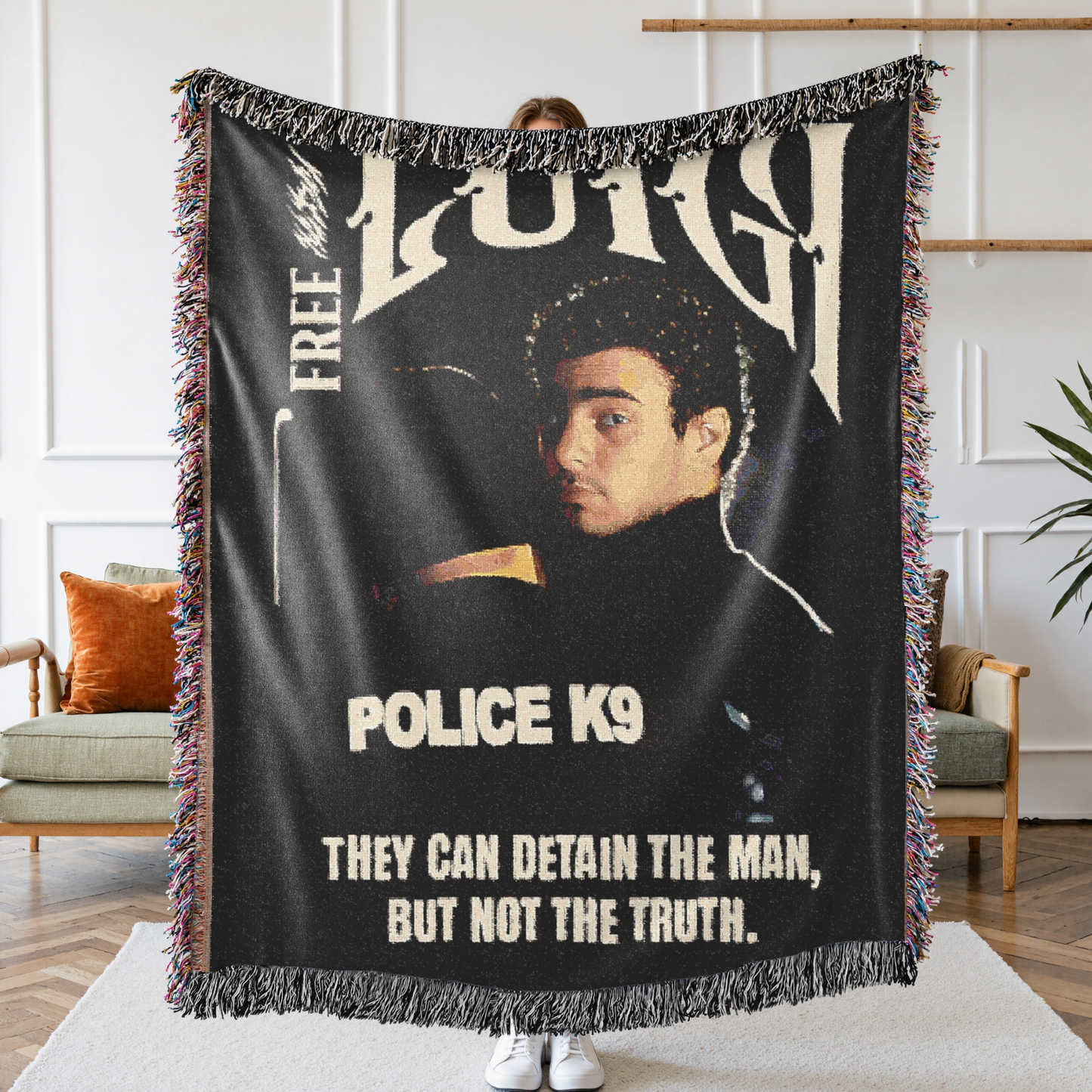 Luigi Mangione Woven Blanket