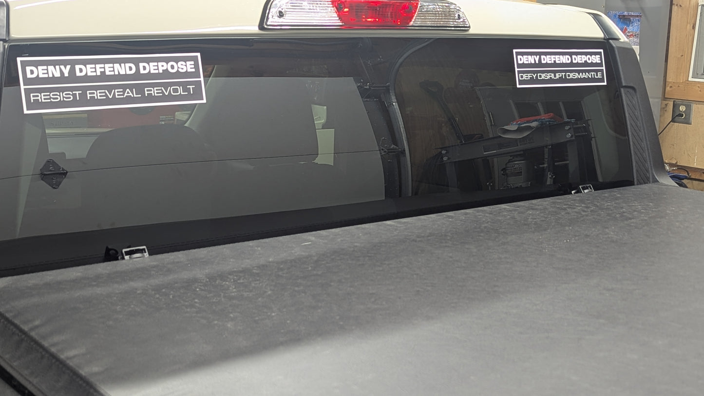 Deny Defend Depose Bumper Sticker