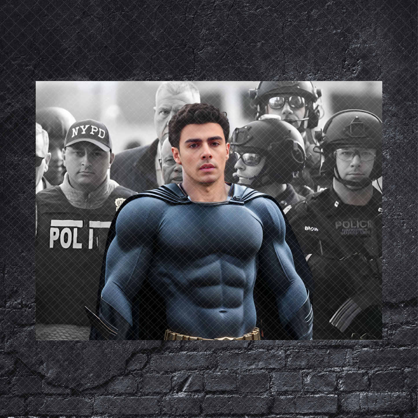 Luigi Mangione Superhero Poster